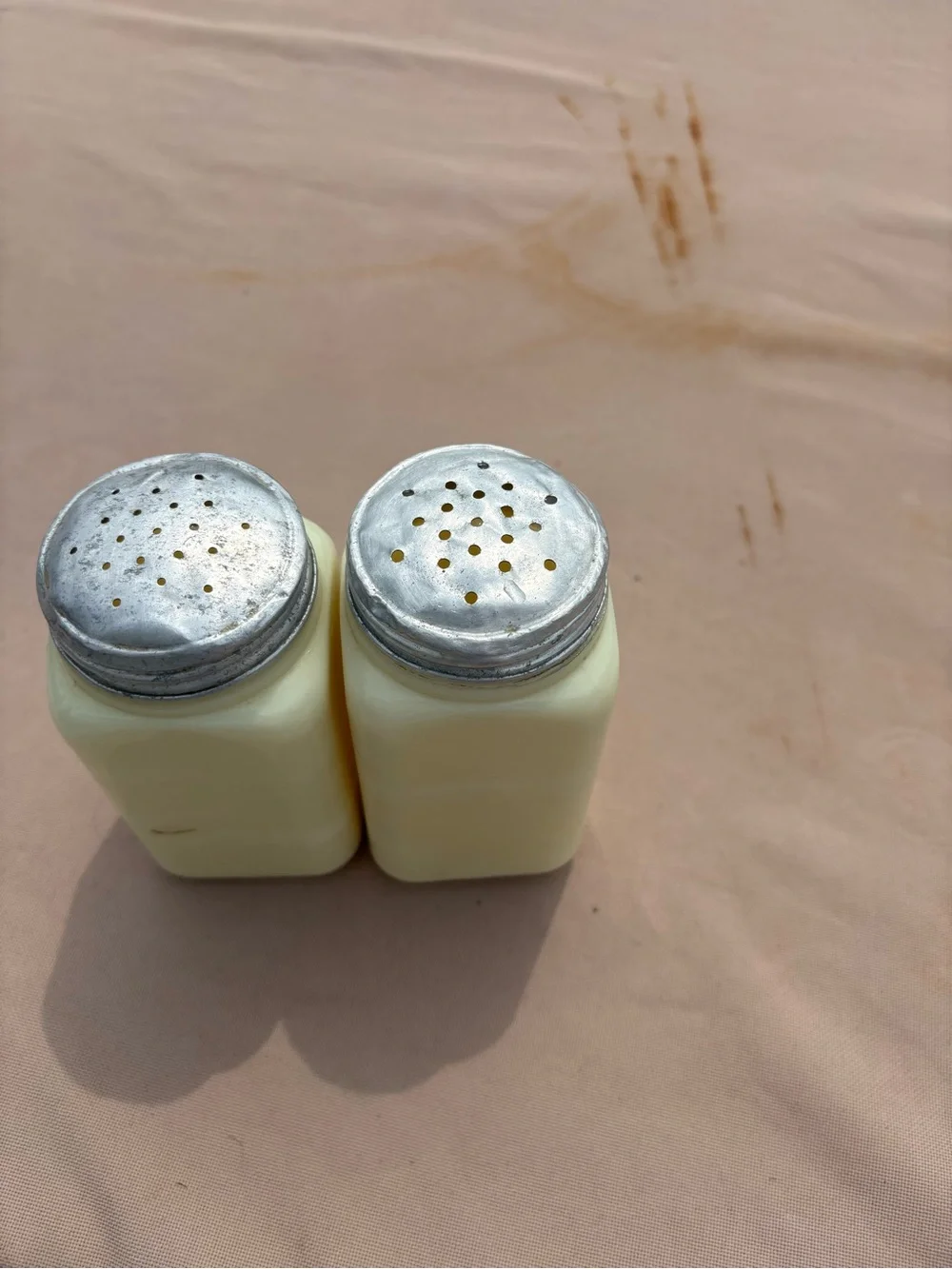 Vintage McKee Glass Company Custard Glass Salt and Pepper Shakers 1930’s